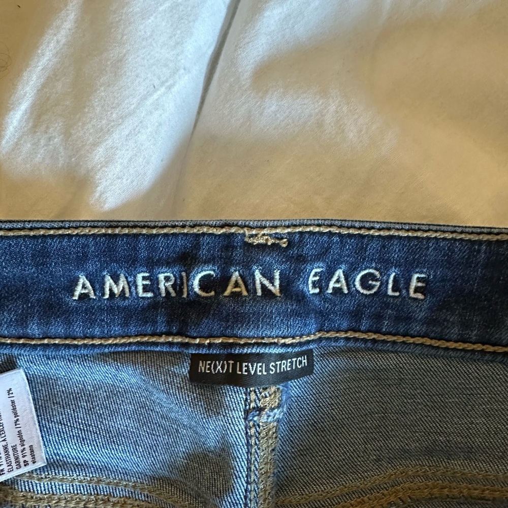 American Eagle Outfitters 8 Tall Women's Blue Skinny Jeans - Picture 4 of 6